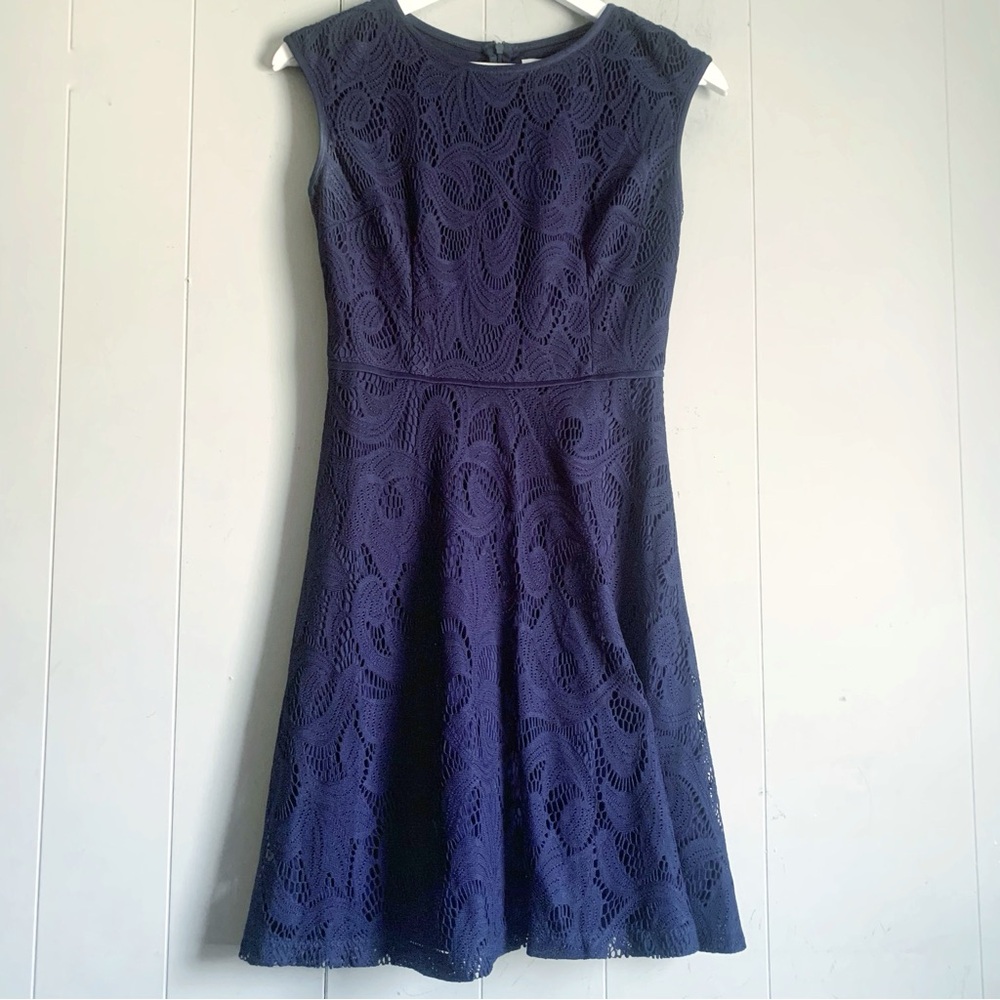 Wisp Blue Lace Crochet Dress 2P